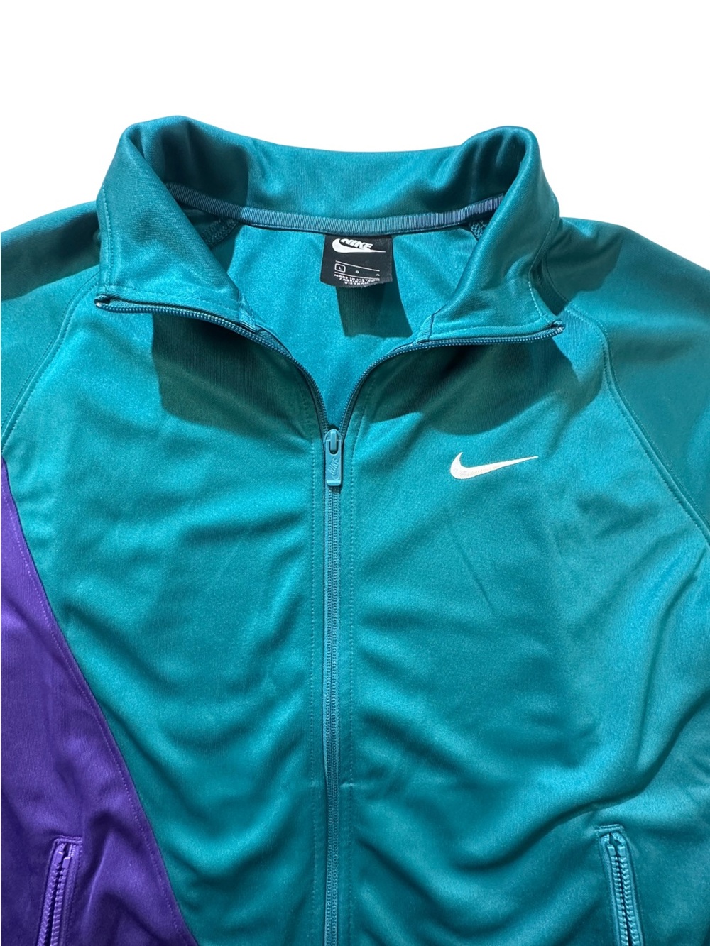 Nike Sportswear Swoosh Colorblock Track Jacket Teal Purple Men’s Large